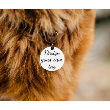 Personalisierte Hundemarke aus Edelstahl mit individuellem Design
