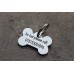 Personalisierte Hundemarke aus Edelstahl in Knochenform
